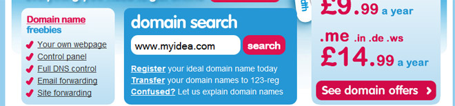 Domain Registration Banner - 123-reg