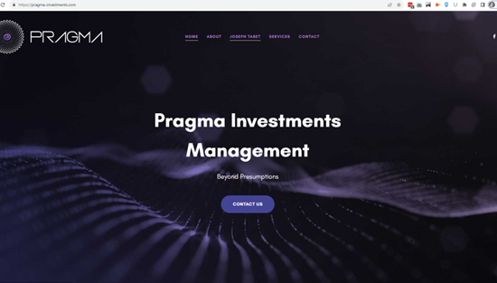Pragma Investments Dubai website