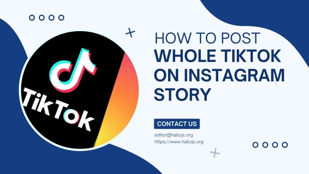 post tiktok on Instagram story